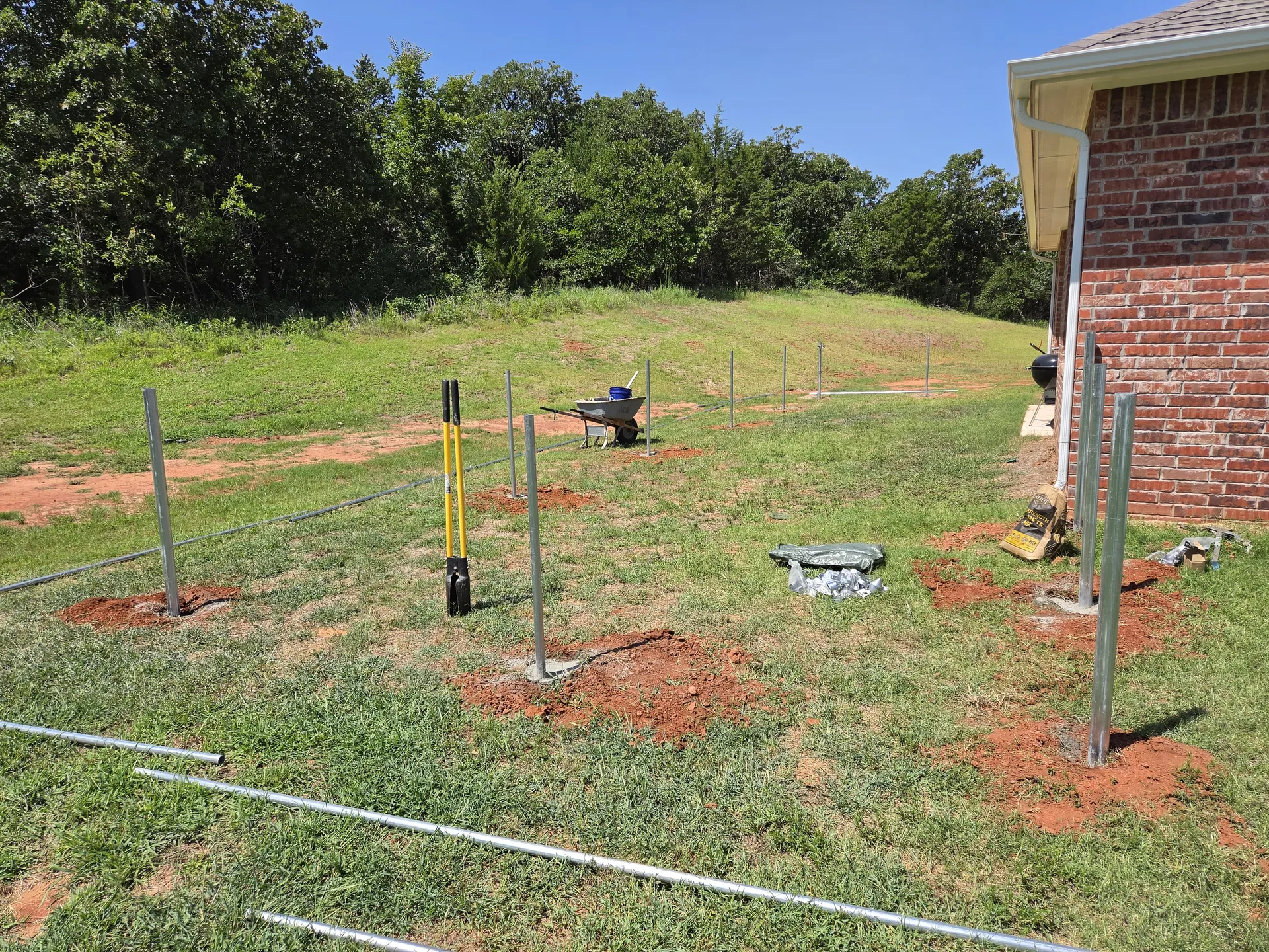 Chain Link Yard Fence — Before